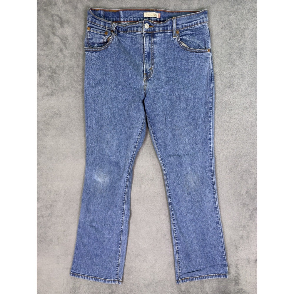 Levis 550 Jeans Womens 12 Blue Bootcut Relaxed Medium Wash Denim Mid Rise